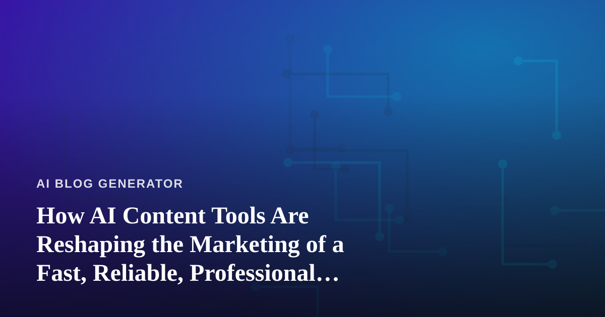 How AI Content Tools Are Reshaping the Marketing of a Fast, Reliable, Professional Lawn Care Company